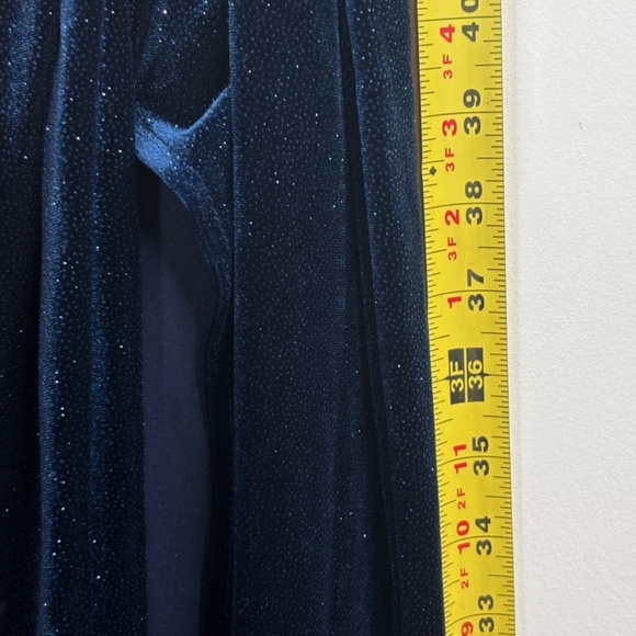 Y2K Windsor Velvet Wrap Dress L Maxi Corset Slit Sparkle Whimsigoth Hoco Prom - Picture 10 of 12